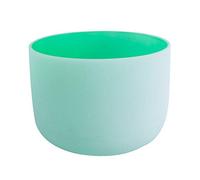 ENERGYSOUND 432 Hz Pas parfait F Coeur Chakra Vert Coloré Quartz Givré Bol Chantant 25 cm - Yoga Thérapie Guérison Sonore