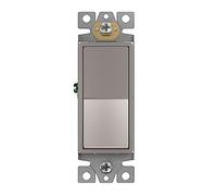 Enerlites 93150 3 voies Décorateur Style 15 Amp unipolaire Silencieux Paddle Interrupteur à bascule - Lot de 10 Rocker Nickel