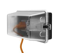 ENERLITES Boîtier résistant aux intempéries, réceptacles pour décorateur d'extérieur/GFCI, double installation, utilisation horizontale ou verticale, 1 prise 15,5 x 8,6 x 7,1 cm, IUC1HV-D, couvercle