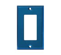 ENERLITES Decorator Switch Metal Wall Plate, Stainless Steel Outlet Cover, Corrosion Resistant, Standard Size 1-Gang 4.50" x 2.76", Stainless Steel 201, 7731-PBL, Polished Blue