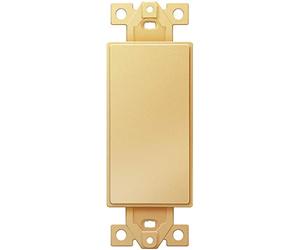 ENERLITES Decorator Wall Plate, 1 Gang Blank Rocker Outlet Adapter Insert, 6001-GD, 1.4"W x 4"H, Gold