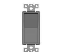 ENERLITES Interrupteur à bascule à 4 voies, finition brillante, câblage à pince, vis de terre, qualité résidentielle, 15 A, 120 V/277 V, certifié UL, 94150-GY, gris