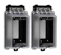 ENERLITES IUC1V-D-2PCS Lot de 2 prises de courant GFCI décoratives d'extérieur résistantes aux intempéries 1 prise 15,5 x 8,6 x 7,1 cm (H x l x P)