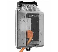 ENERLITES IUC1V-D Sorties de réceptacle GFCI de décoration d'extérieur résistantes aux intempéries et à usage intensif, 1 prise 15,5 x 8,6 x 7,1 cm (H x l x P) - Couvercle transparent