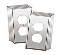 ENERLITES Lot de 10 plaques murales pour interrupteur à bascule Chromé poli Taille standard