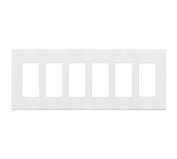 ENERLITES Plaque murale décorative sans vis - Couvercles de sortie pour enfants - Taille 6-11,9 cm H x 30,5 cm L - Polycarbonate thermoplastique incassable - SI8836-W - Blanc brillant