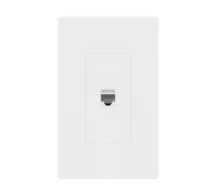 Enerlites Plaque Murale vis Module Jack Keystone CAT6 RJ45, pour multimédia Voix/données et Audio/vidéo, Taille Standard 11,9 x 7,4 cm, SI8871C-W, Blanc, Screwless 1-Port