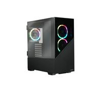 Enermax K8 Midi Tower Noir ECA-EK8-BB-ARGB : Boîtier PC ATX/Micro ATX/Mini-ITX, 2x120mm avant, 1x120mm arrière, USB 3.2 Gen 1/Gen 2, SPCC & Verre trempé.