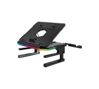 Enermax R.T.STAND ELS001 Support Universel Tablette/Ordinateur Portable jusqu'à 17" Métal/Plastique Noir, Rotation 360°, Inclinaison 0-42.5°, Hauteur Réglable 0-125mm