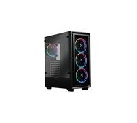 Enermax Starryfort SF30 ARGB Mid Tower Boîtier PC de Jeu en Verre trempé avec 4 Ventilateurs T.B. RGB A.D ARGB-12 cm PWM 2 x USB 3.0 1 x USB 2.0, ECA-SF30-M0BB-ARGB