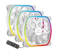 Enermax Ventilateur de boîtier PC SQUA RGB Blanc – Pack de 3