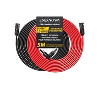 ENERNOVA Câble Solaire 4mm²/6mm² 1-50M IP67 pour Panneau Solaire | Câble Solaire 1500V 30/50A, Cuivre Étamé, Isolation PPO Anti-UV, Étanchéité IP67, Raccord Auto-Verrouillable, Montage Facile