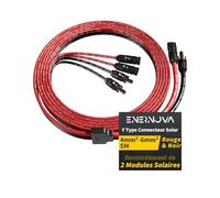 enernova Y Type Connecteur Solar, 4mm²-6mm² Y Connecteurs Câble Solaire, IP68 Étanche Câble Panneau Solaire, 30A DC1500V pour Panneaux Connectés en Parallèle