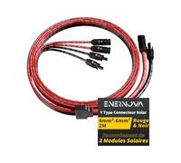 enernova Y Type Connecteur Solar, 4mm²-6mm² Y Connecteurs Câble Solaire, IP68 Étanche Câble Panneau Solaire, 30A DC1500V pour Panneaux Connectés en Parallèle