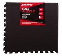 Enero Lot de 4 Tapis Puzzle sous Les appareils de Fitness - Montage Facile - Protection du Sol - Surface antidérapante - 60 x 60 x 1 cm