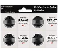 Enerpe RFA-67 RFA-67D-11 Lot de 4 batteries de rechange haute capacité pour colliers électroniques PetSafe 6 V