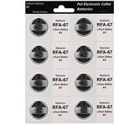 Enerpe RFA-67 RFA-67D-11 Lot de 8 batteries de rechange pour colliers électroniques PetSafe 6 V