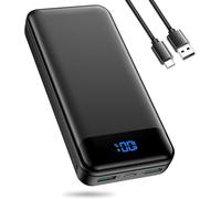 Enerwow Batterie Externe, 27000mAh Power Bank PD 30W Charge Rapide Portable Chargeur, USB C(Entrée&Sortie) Powerbank Compatible avec iPhone 16 15 14 13 Pro Max, Tablettes, Etc.