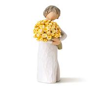 Enesco 27462 Figurine Bouquet Roses Jaune 14 cm