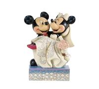 Disney Traditions par Jim Shore Mickey et Minnie Mouse Cake Topper Figurine en résine de pierre, 6,5
