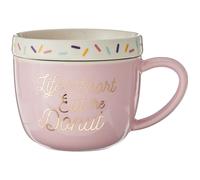 ENESCO 6003670 Notre nom est Mud Eat a Donut Mug et Warm-Wrom-Coud Ensemble 16 onces et 4 pouces multicolores
