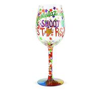 Enesco 6006293 Designs by Lolita Shoot for the Stars Verre à Vin Artisan Peint à la Main Multicolore