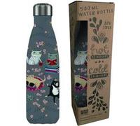 Enesco Allen Designs Bouteille isotherme en inox Chats GRIS G
