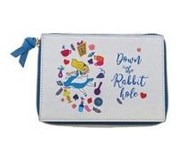 ENESCO Boite à bijoux Alice au Pays des Merveilles - En similicuir - Blanc et bleu - Hauteur 4 cm - Largeur 17.5 cm - Profondeur 13 cm BLANC G