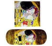 Enesco Boite pour lunettes KLIMT 16 x 6 x 3.5 cm - Livrée avec chiffonnette JAUNE G
