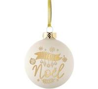 ENESCO Boule de Noël Joyeux Noël 5 x 5 x 5 cm BLANC G
