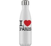 Enesco Bouteille I love Paris isotherme en inox BLANC G