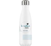 Enesco - Bouteille isotherme en inox Le Meilleur Papa Blanc G