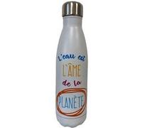 Enesco Bouteille isotherme en inox L'eau est lâme de la Planète BLANC G
