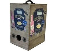 ENESCO Cache-cubi en bois - Bistrot - Hauteur 29 cm - Largeur 16.5 cm - Profondeur 19.4 cm BEIGE G