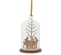 Enesco Cloche en Verre Decorative - Rennes du PÈRE Noel