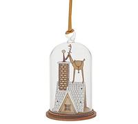 Enesco Cloche en Verre Decorative - REVEILLON DE Noel, 8.5 cm