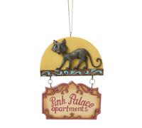 Enesco Coraline by Jim Shore Panneau décoratif à suspendre Motif chat noir et rose 10 cm Multicolore