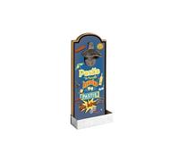 ENESCO Décapsuleur Déco L'apéro des Héros - En bois, métal et zinc - 30 x 15.5 x 7 cm