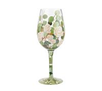 Enesco Designs by Lolita Bouquet in Bloom Verre à vin artisanal peint à la main Motif floral Multicolore 445 ml