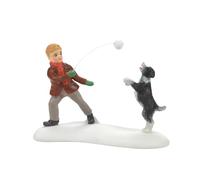 Enesco Dickens Village Winter Game of Catch Figurine