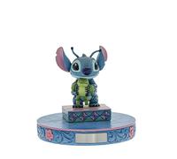 Disney Figurine Stitch avec grenouille (Disney Traditions) Résine Multicolore 9,5×5×9,5 cm