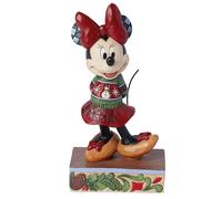 Enesco Disney Traditions by Jim Shore Figurine Minnie Mouse dans un pull de Noël, 14 cm, multicolore