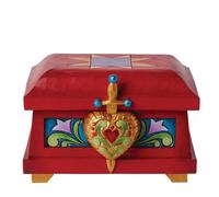 Enesco Disney Traditions Collection par Jim Shore Blanche-Neige Boîte à bijoux décorative The Evil Queen's - Pierre en résine peinte à la main - Boîte à bijoux Disney méchants - Décoration