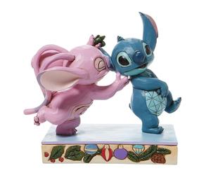 Enesco Disney Traditions Figurine Baiser de gui et Ange avec gui Multicolore 6008980 Taille Unique