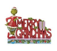 Enesco Dr. Seuss The Grinch by Jim Shore Figurine Merry Word, 18 cm, Multicolore