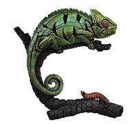 Enesco Edge Sculpture Caméléon sur Branche avec Chenille 32 cm Vert