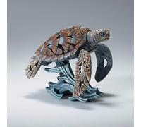 Enesco Edge Sculpture Figurine Miniature Tortue de mer sur Vague, 12 cm, Multicolore