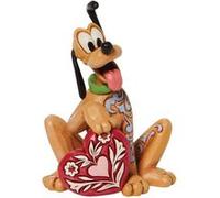 ENESCO Figurine de Collection Pluto en Résine aspect bois - Hauteur 9 cm - Largeur 6 cm - Profondeur 4 cm MARRON G