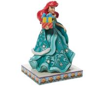 Enesco Figurine Disney Traditions Ariel – Noël – 7,25" H x 3,875" W x 4,75" L – Bleu