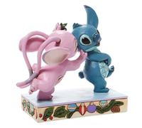 Enesco Figurine Disney Tradition – Lilo et Stitch : Stitch & Angel baisers sous le gui – Multicolore
